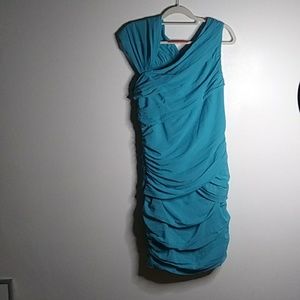 Asymmetric Wrapped Dress by Bebe